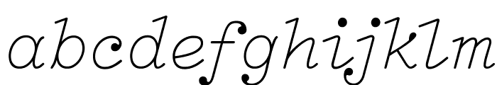 Lacrima Italic Light Font LOWERCASE