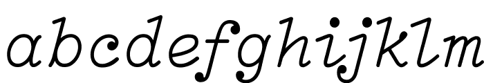 Lacrima Italic Regular Font LOWERCASE