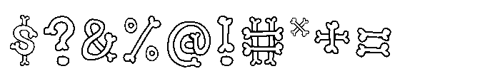 MGF Skul x lines Font OTHER CHARS