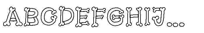 MGF Skul x lines Font UPPERCASE