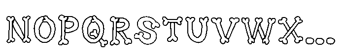 MGF Skul x lines Font LOWERCASE