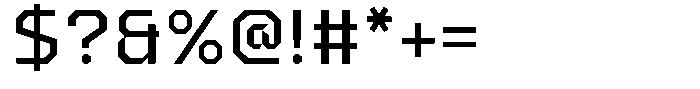 MGN Parallaxe Display Alt1 Font OTHER CHARS