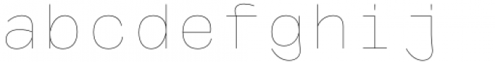 MGT Fugiat Hairline Mono Font LOWERCASE