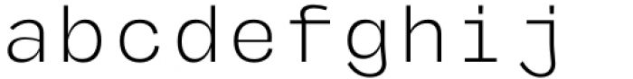 MGT Fugiat Light Mono Font LOWERCASE