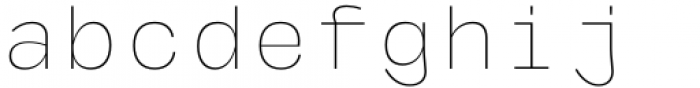 MGT Fugiat Thin Mono Font LOWERCASE