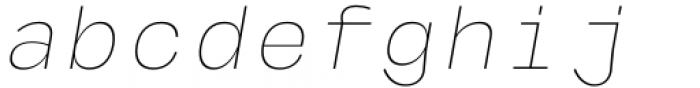 MGT Fugiat Thin Tnals Mono Font LOWERCASE