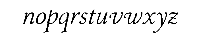 Minetto Variable Semibold Italic Font LOWERCASE