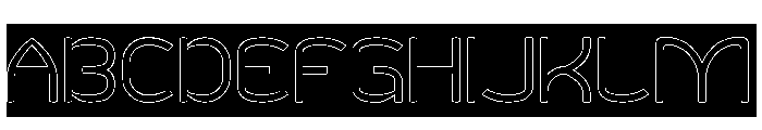 MINIMAL CLEAN-Hollow-Inverse Font UPPERCASE
