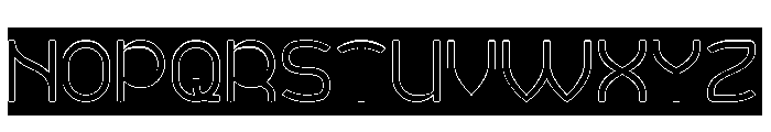 MINIMAL CLEAN-Hollow-Inverse Font UPPERCASE