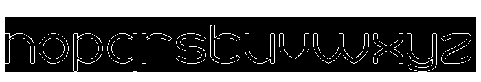 MINIMAL CLEAN-Hollow-Inverse Font LOWERCASE