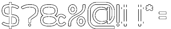 MINIMAL CLEAN-Hollow Font OTHER CHARS