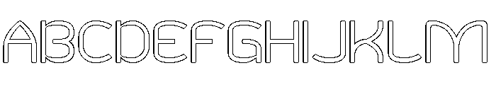 MINIMAL CLEAN-Hollow Font UPPERCASE