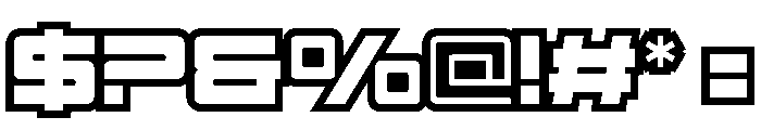 Michero Outline Regular Font OTHER CHARS