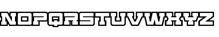 Michero Outline Regular Font LOWERCASE