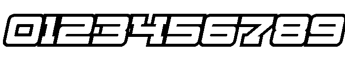 Michero Outline Slant Regular Font OTHER CHARS