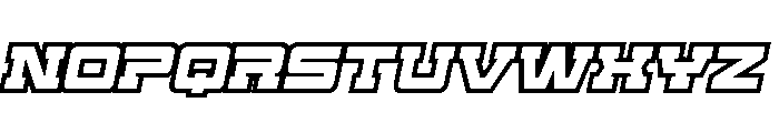 Michero Outline Slant Regular Font LOWERCASE
