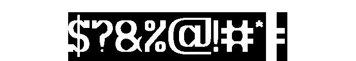 Micro Graphic-Inverse Font OTHER CHARS