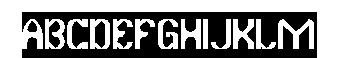 Micro Graphic-Inverse Font UPPERCASE