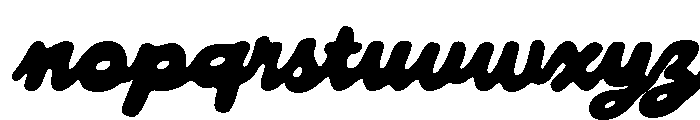 Midmate Oblique Font LOWERCASE