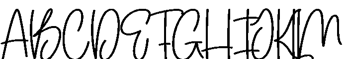 Midnight December Font UPPERCASE