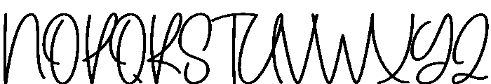 Midnight December Font UPPERCASE