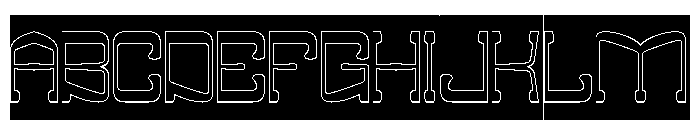 Midnight Jazz-Hollow-Inverse Font UPPERCASE