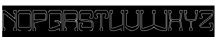 Midnight Jazz-Hollow-Inverse Font UPPERCASE