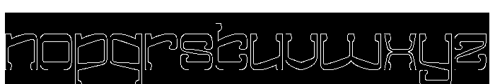 Midnight Jazz-Hollow-Inverse Font LOWERCASE