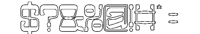 Midnight Jazz-Hollow Font OTHER CHARS