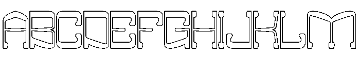Midnight Jazz-Hollow Font UPPERCASE