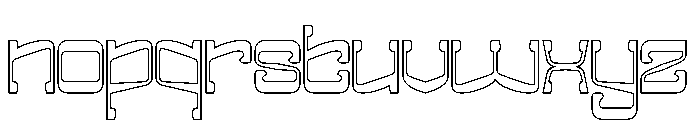 Midnight Jazz-Hollow Font LOWERCASE