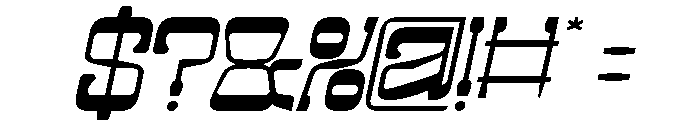 Midnight Jazz Italic Font OTHER CHARS