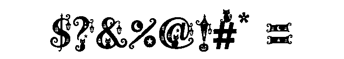 Midnight Mischief Font OTHER CHARS
