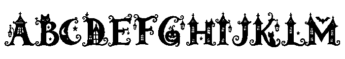Midnight Mischief Font UPPERCASE