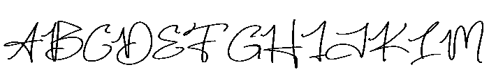 Midnight Script Font UPPERCASE