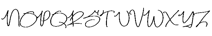 Midnight Script Font UPPERCASE