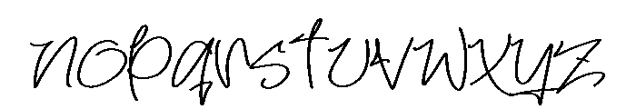 Midnight Script Font LOWERCASE