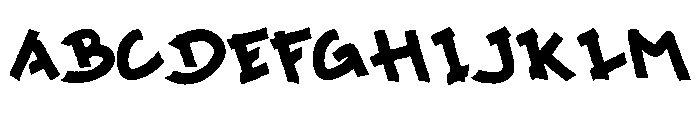 Midnil Brush Regular Font UPPERCASE