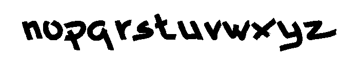 Midnil Brush Regular Font LOWERCASE