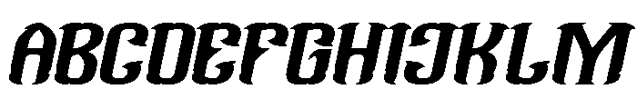 Mighty Hearts Bold Italic Font UPPERCASE