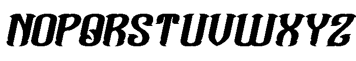Mighty Hearts Bold Italic Font UPPERCASE