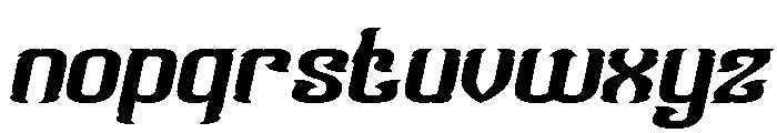 Mighty Hearts Bold Italic Font LOWERCASE