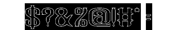 Mighty Hearts-Hollow-Inverse Font OTHER CHARS