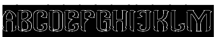 Mighty Hearts-Hollow-Inverse Font UPPERCASE