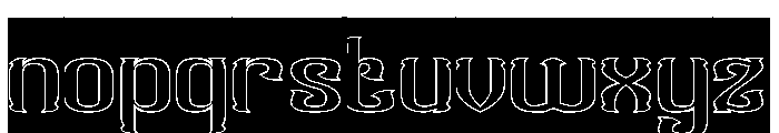 Mighty Hearts-Hollow-Inverse Font LOWERCASE