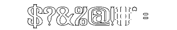 Mighty Hearts-Hollow Font OTHER CHARS