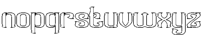 Mighty Hearts-Hollow Font LOWERCASE
