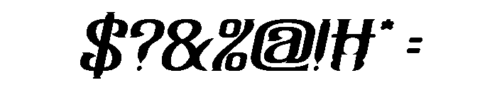 Mighty Hearts Italic Font OTHER CHARS