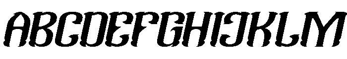 Mighty Hearts Italic Font UPPERCASE