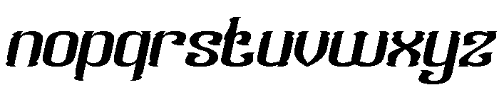 Mighty Hearts Italic Font LOWERCASE